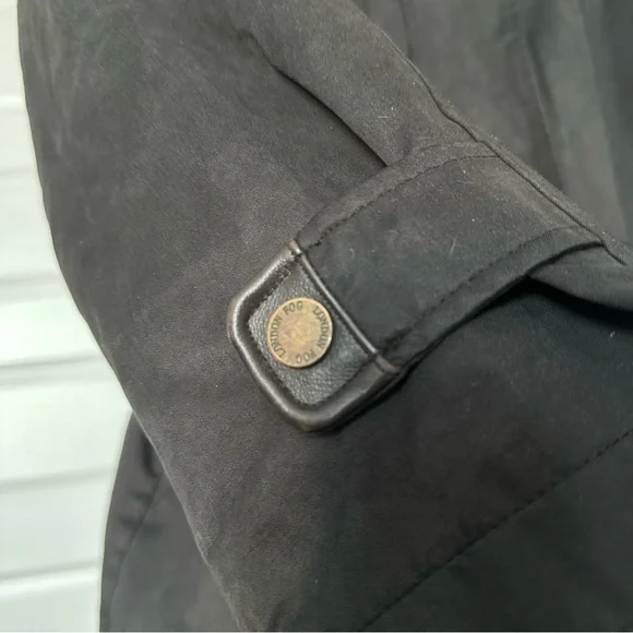 London Fog Black Hooded Jacket Size Medium - Picture 3 of 12